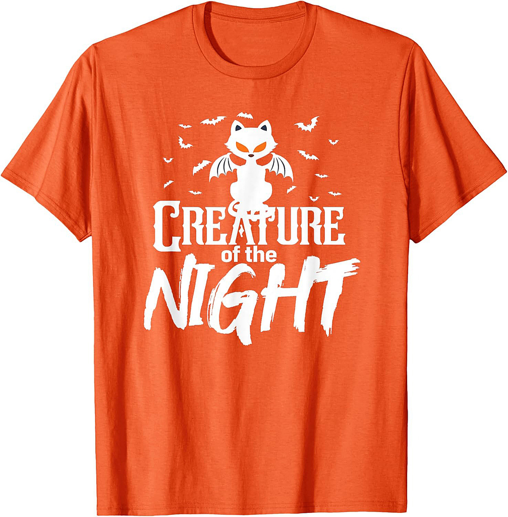 Creature Of The Night Halloween, Women Scary Cat T-Shirt
