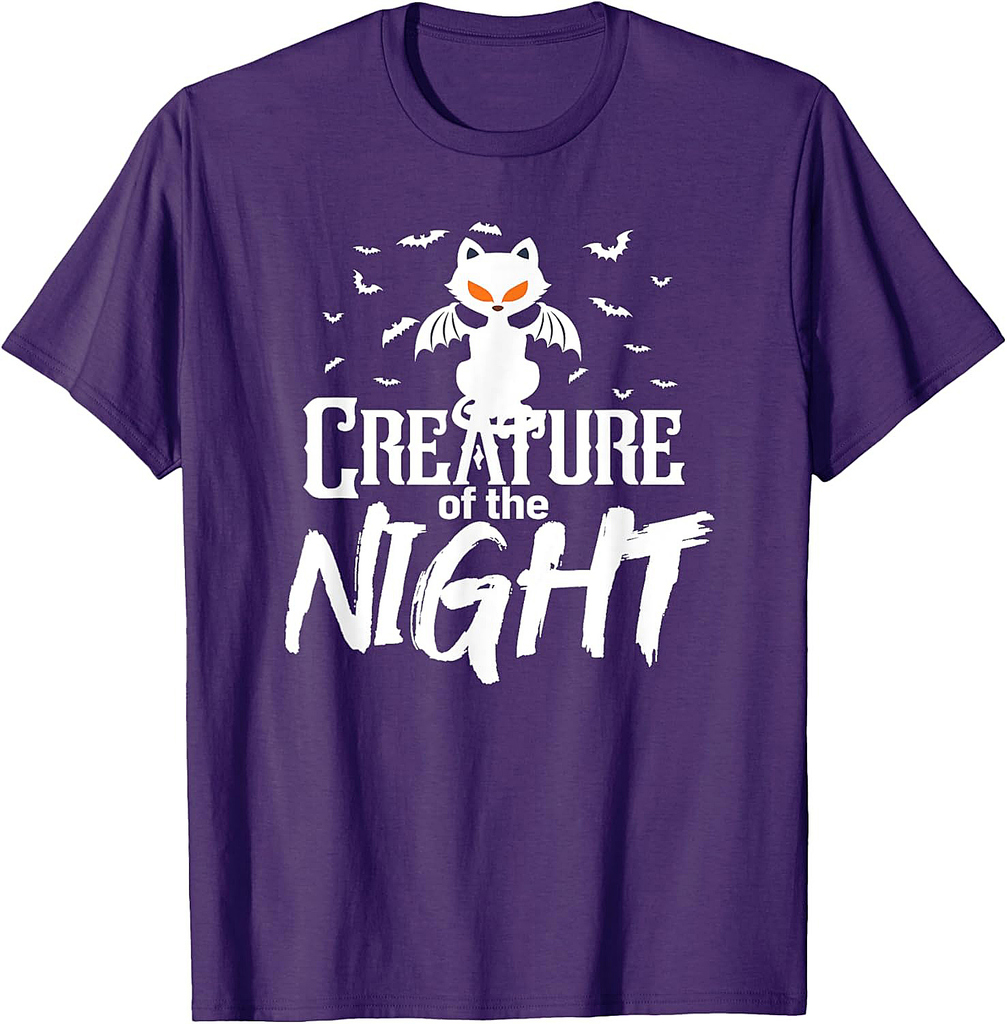 Creature Of The Night Halloween, Women Scary Cat T-Shirt