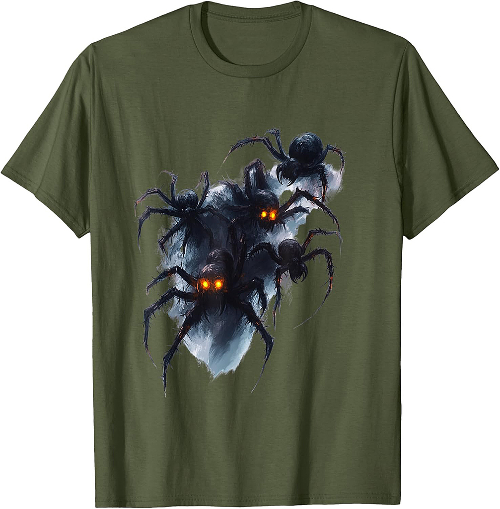 Creepy Spider Halloween Horror Apparel T-Shirt