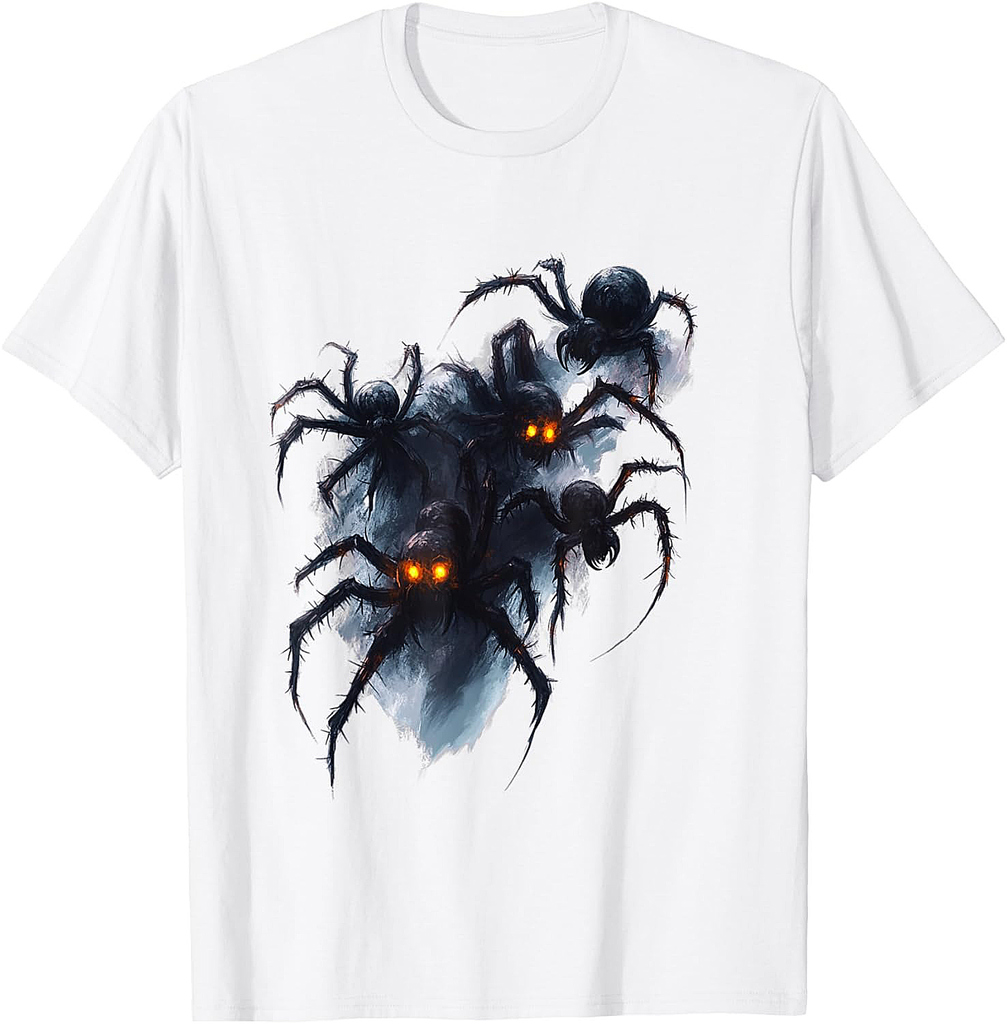 Creepy Spider Halloween Horror Apparel T-Shirt
