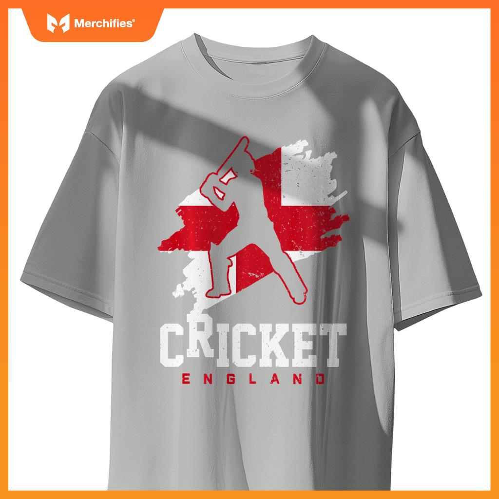 Cricket T-Shirt England Flag Tee Patriotic Player Coach Gift T-Shirt