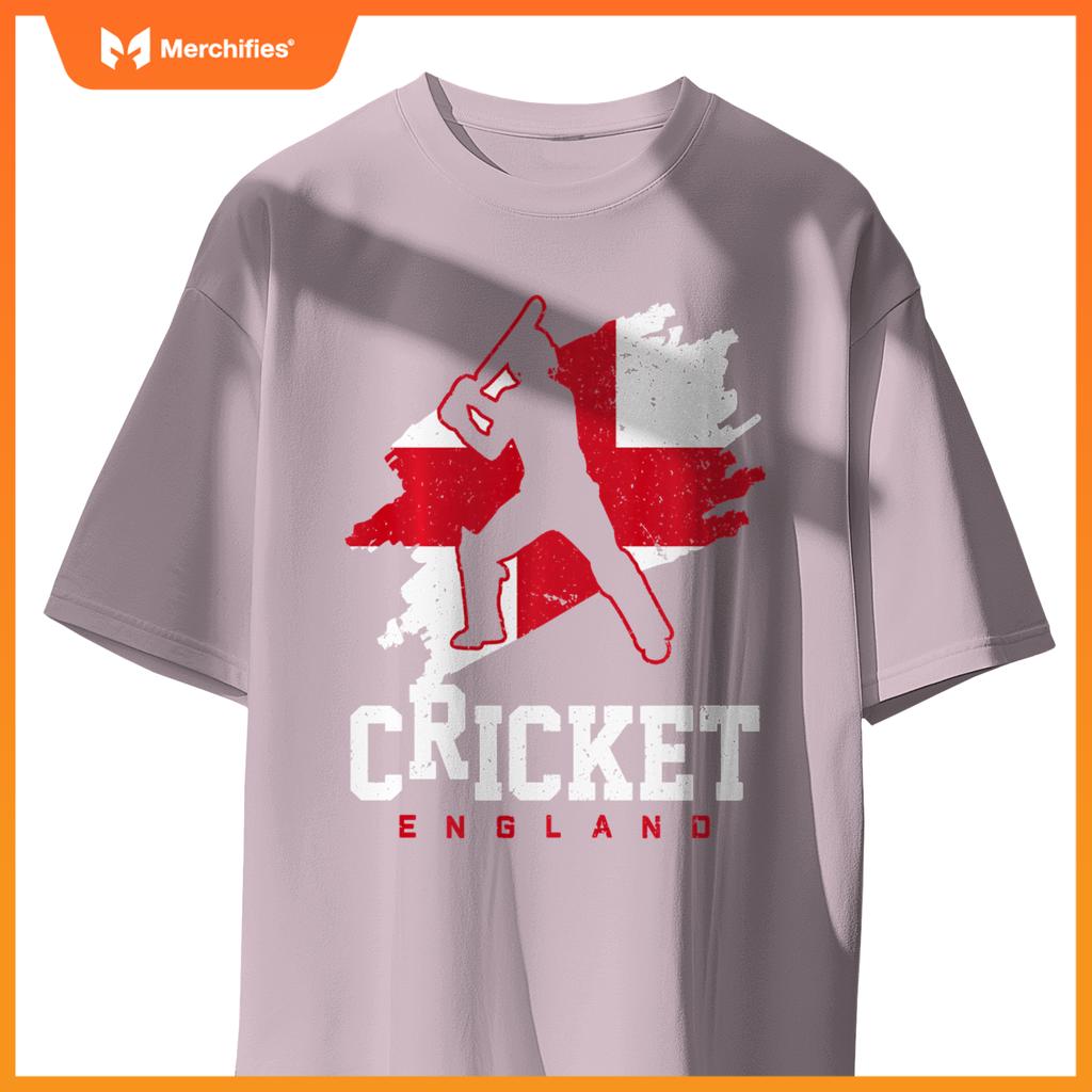 Cricket T-Shirt England Flag Tee Patriotic Player Coach Gift T-Shirt
