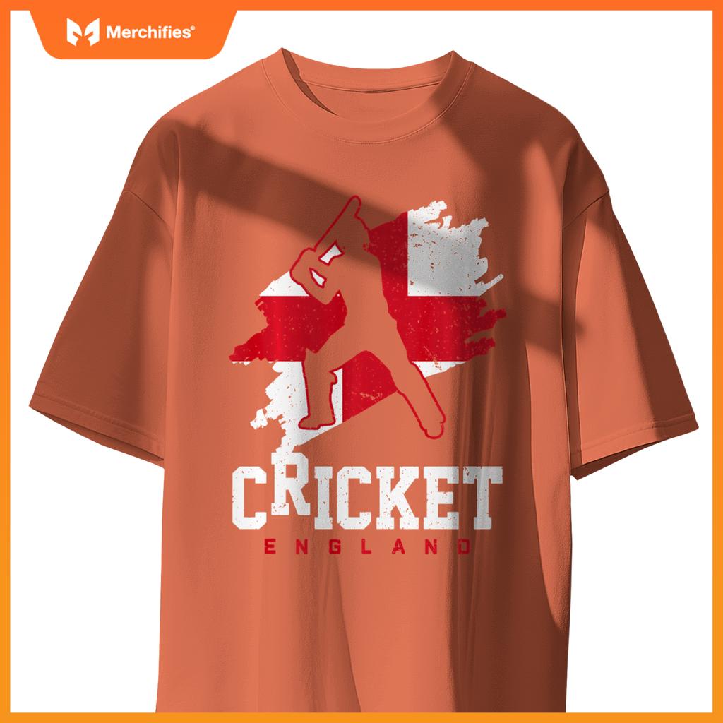 Cricket T-Shirt England Flag Tee Patriotic Player Coach Gift T-Shirt