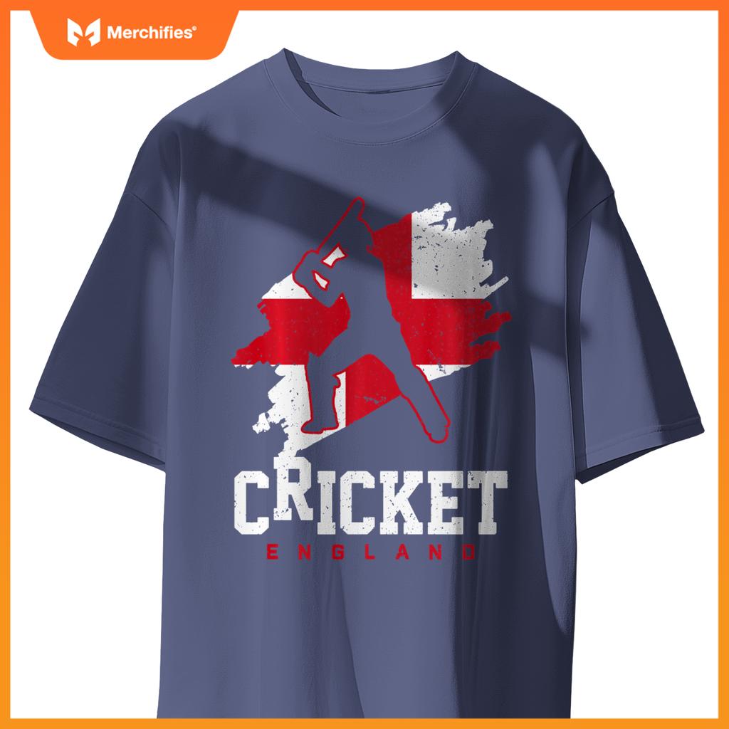 Cricket T-Shirt England Flag Tee Patriotic Player Coach Gift T-Shirt