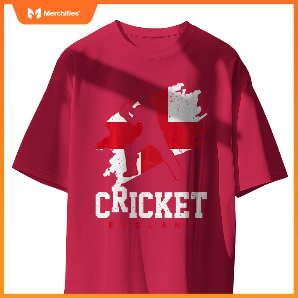 Cricket T-Shirt England Flag Tee Patriotic Player Coach Gift T-Shirt