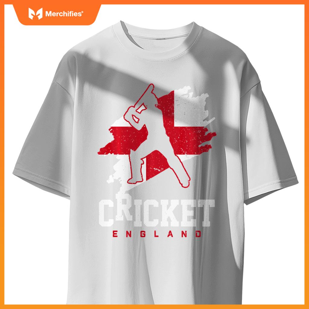 Cricket T-Shirt England Flag Tee Patriotic Player Coach Gift T-Shirt