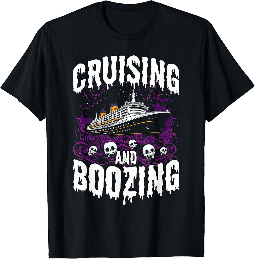 Cruising And Boozing Halloween Cruise Fun T-Shirt