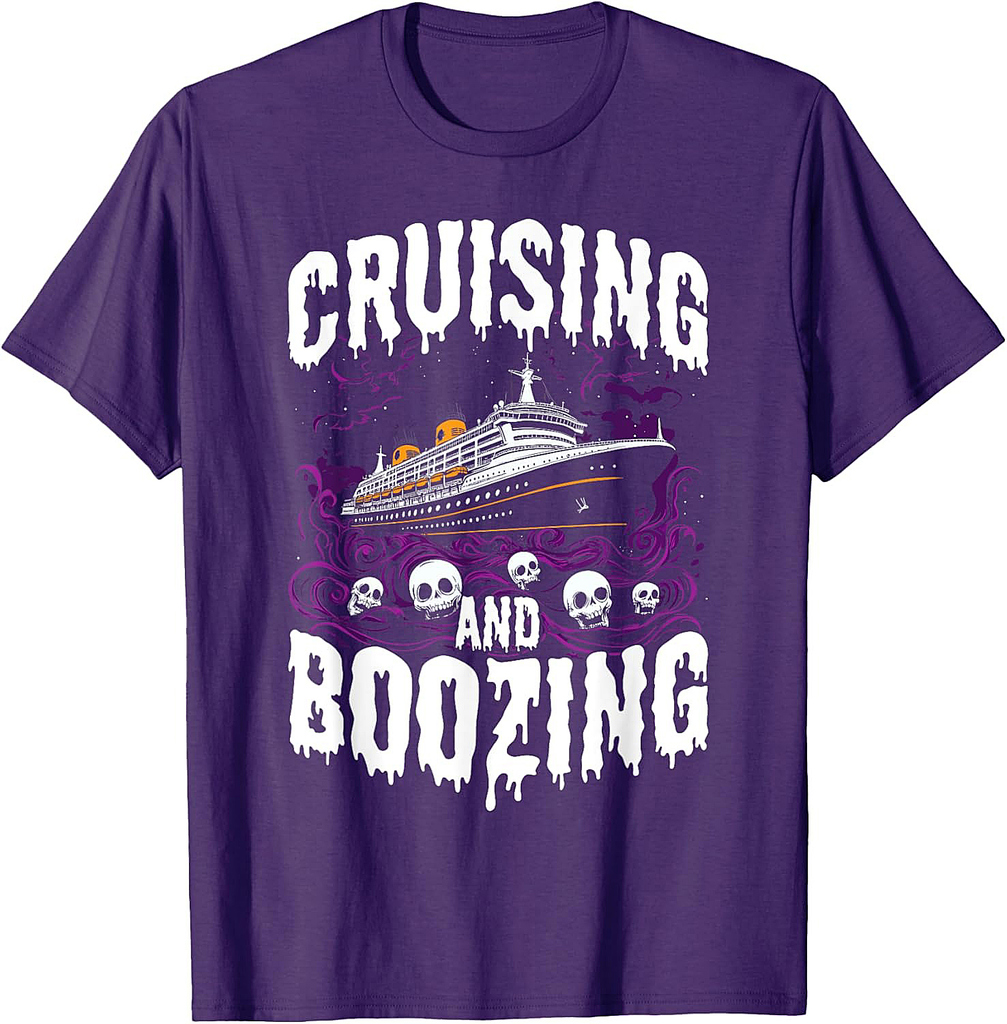 Cruising And Boozing Halloween Cruise Fun T-Shirt