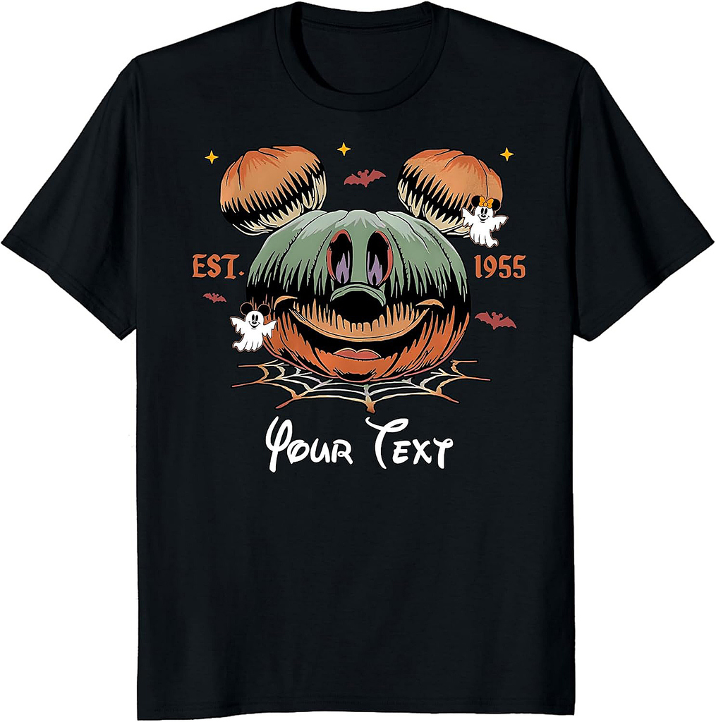 Custom Pumpkin Mickey Halloween Shirts, Family Matching Fall Spooky Season T-Shirts, Personalized Halloween Outfits