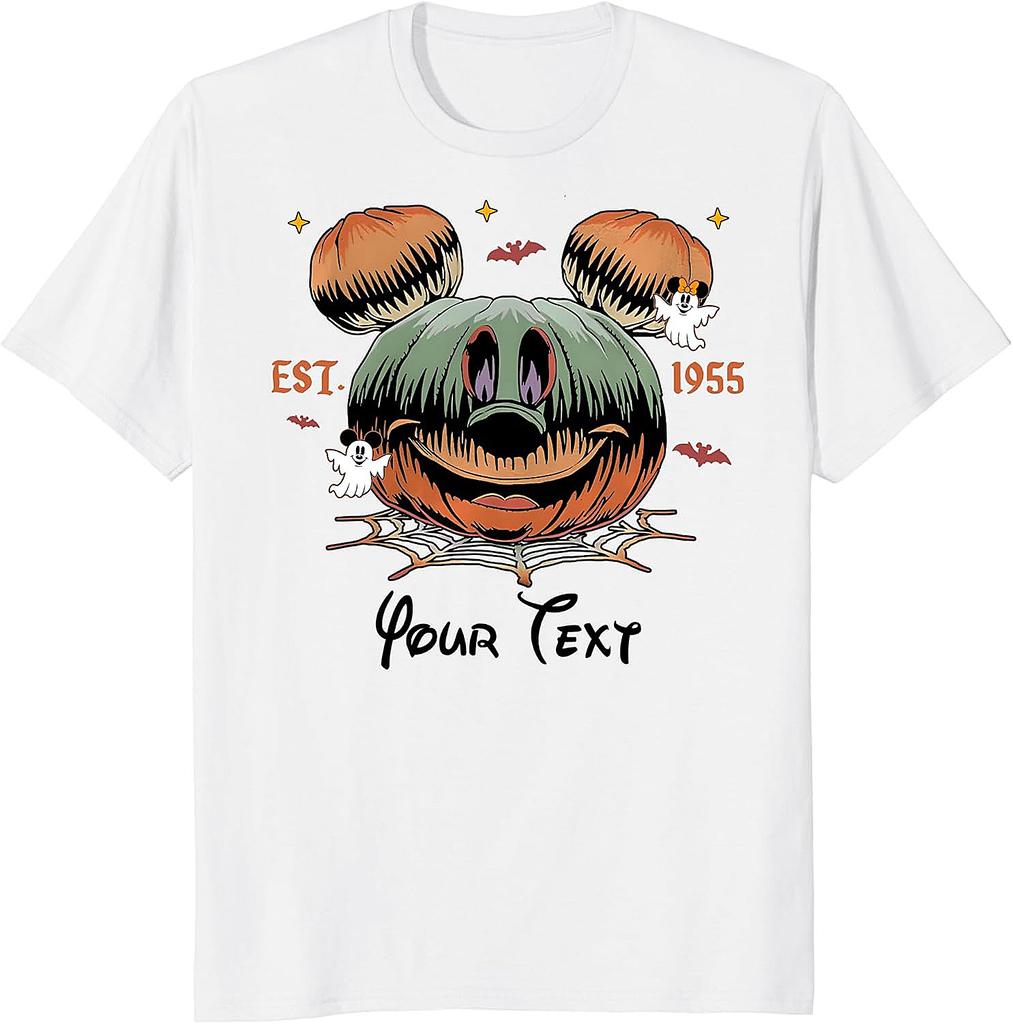 Custom Pumpkin Mickey Halloween Shirts, Family Matching Fall Spooky Season T-Shirts, Personalized Halloween Outfits