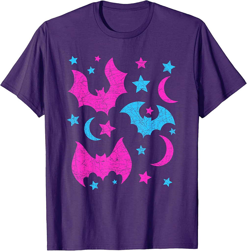 Cute Animal Lover Halloween Women Girls Kids Gift Idea Bat T-Shirt