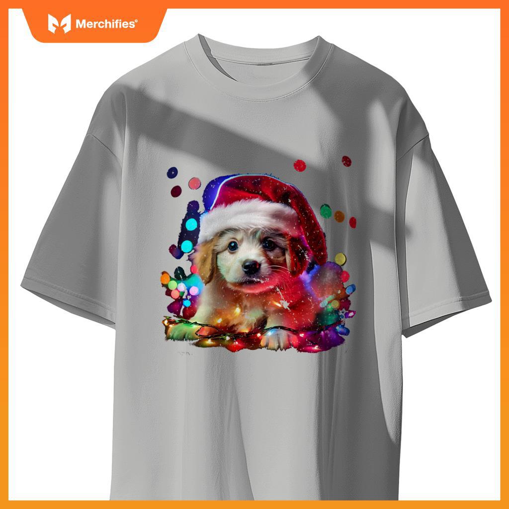 Cute Baby Puppy Animal Christmas Holiday Dog Graphic T-Shirt