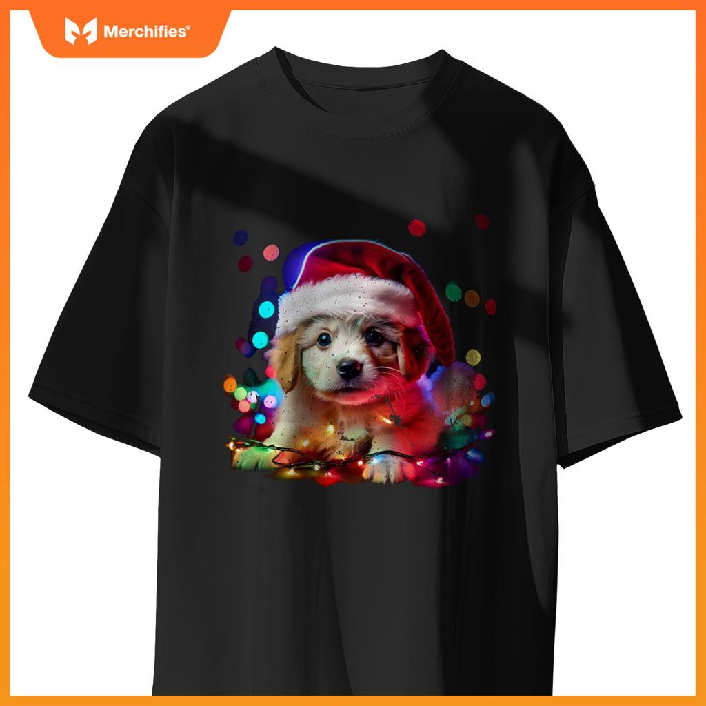 Cute Baby Puppy Animal Christmas Holiday Dog Graphic T-Shirt