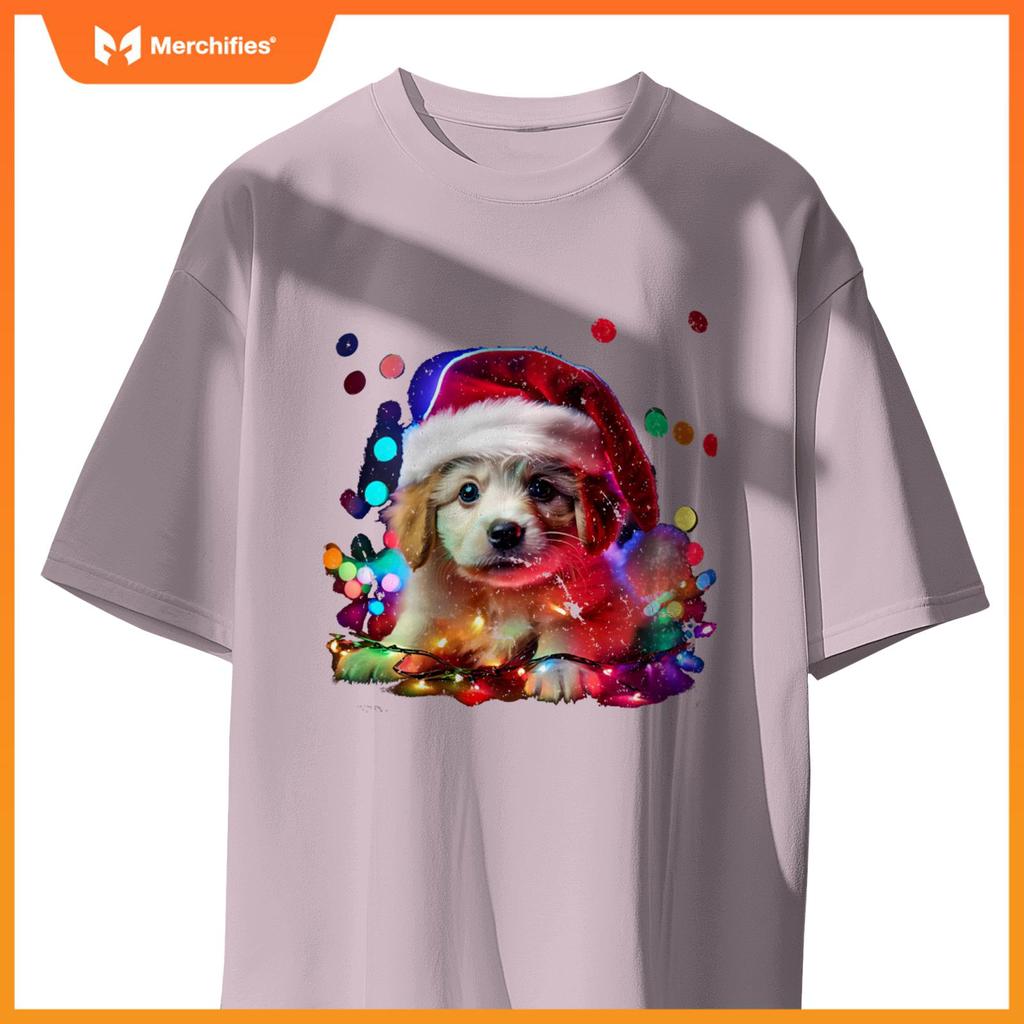Cute Baby Puppy Animal Christmas Holiday Dog Graphic T-Shirt