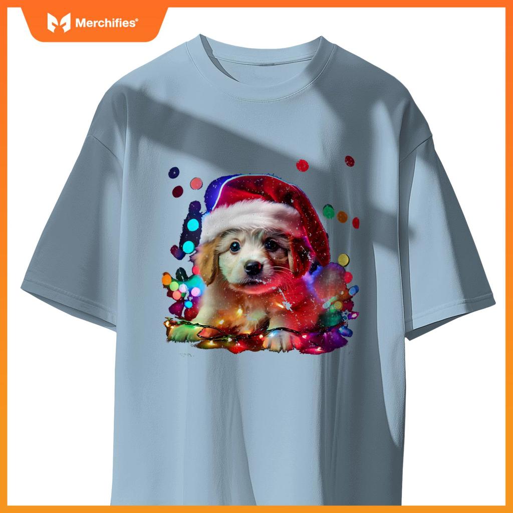 Cute Baby Puppy Animal Christmas Holiday Dog Graphic T-Shirt