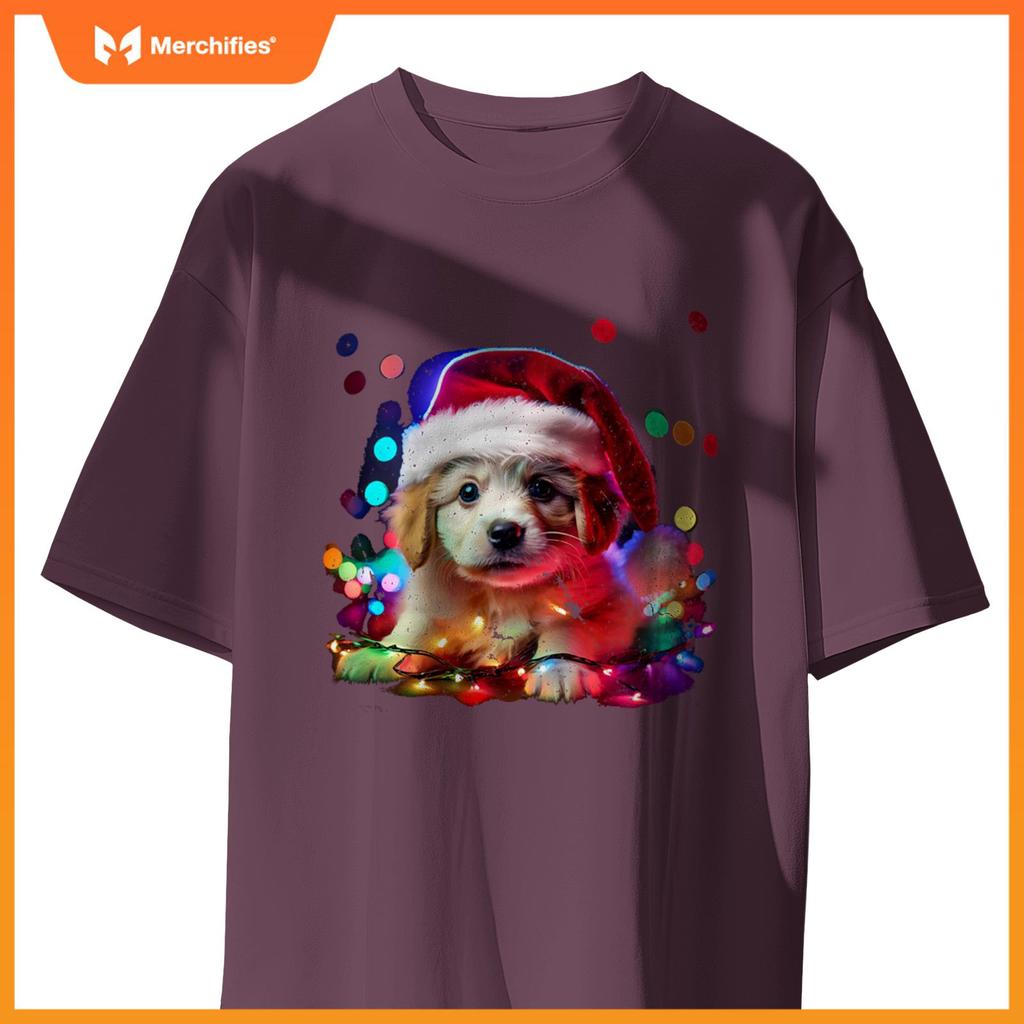 Cute Baby Puppy Animal Christmas Holiday Dog Graphic T-Shirt