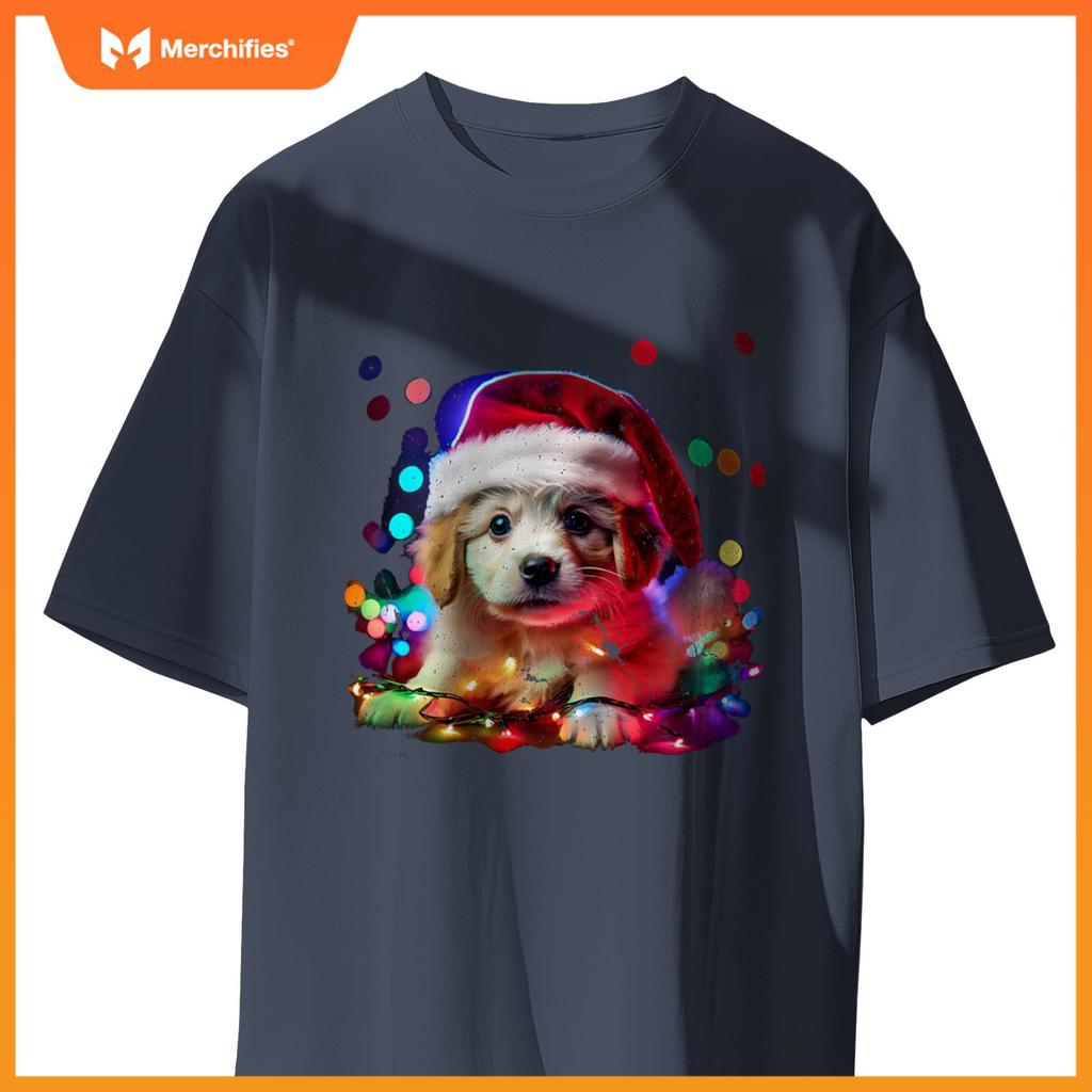 Cute Baby Puppy Animal Christmas Holiday Dog Graphic T-Shirt