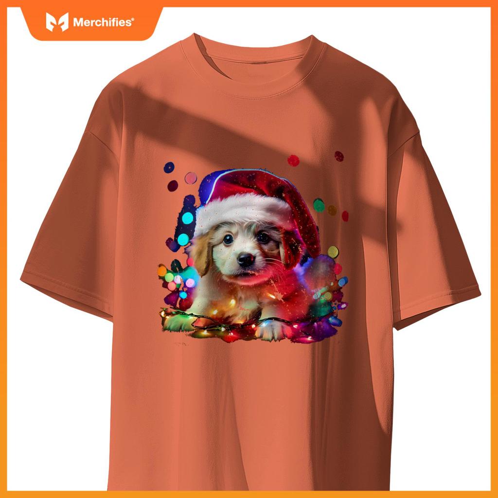 Cute Baby Puppy Animal Christmas Holiday Dog Graphic T-Shirt