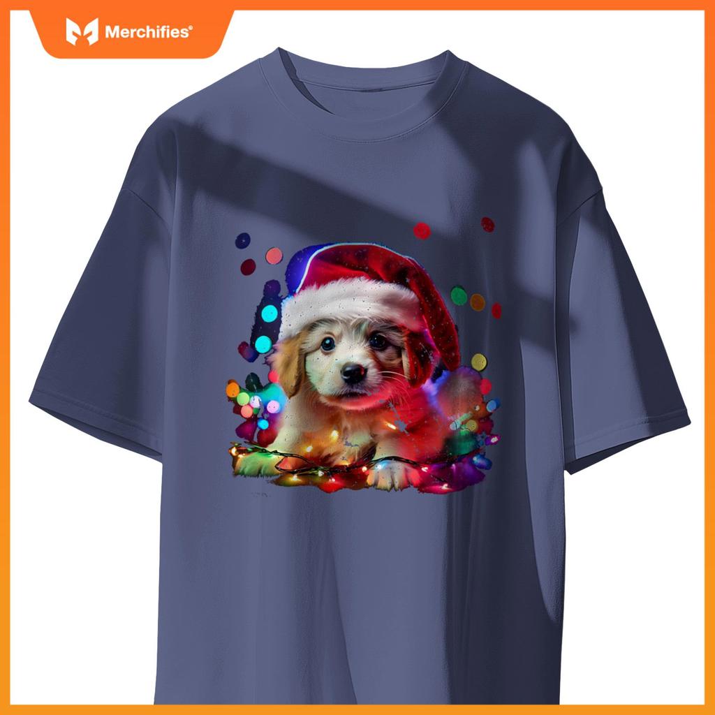 Cute Baby Puppy Animal Christmas Holiday Dog Graphic T-Shirt