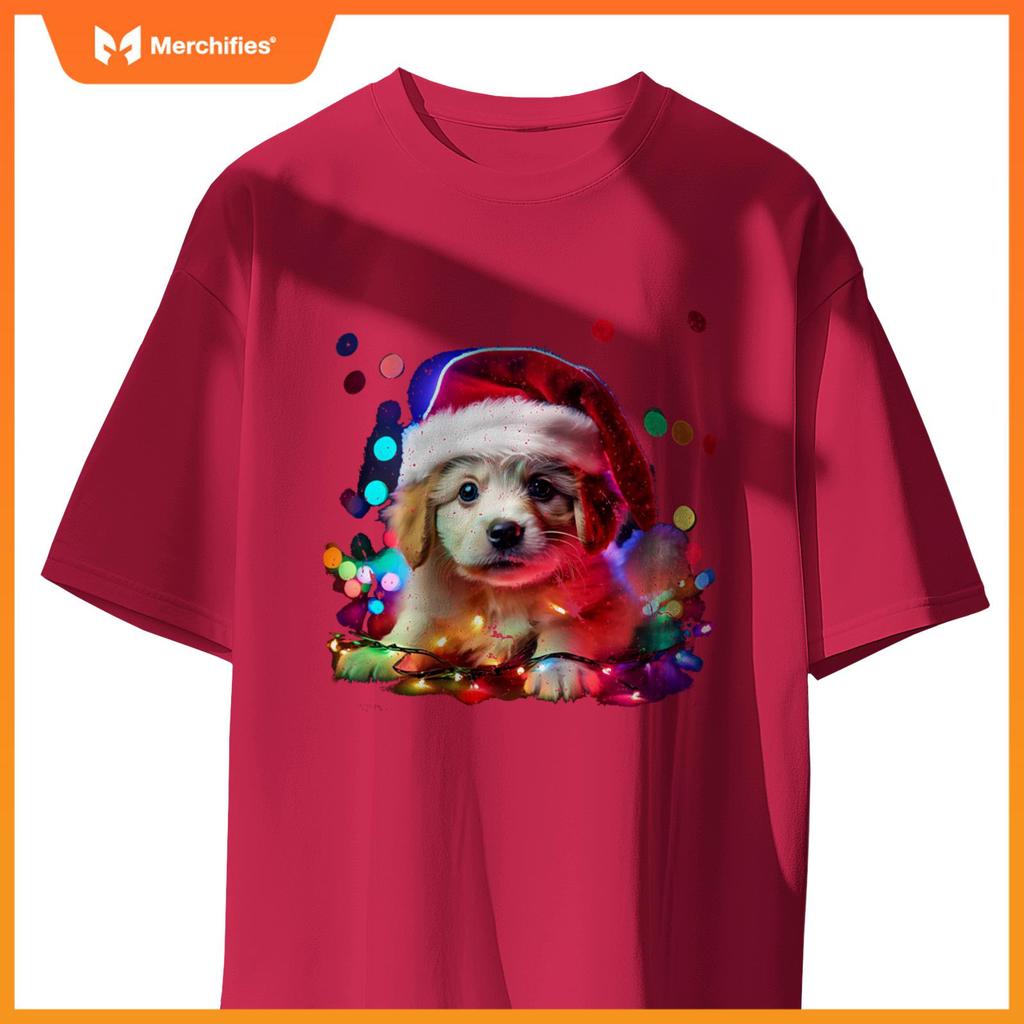 Cute Baby Puppy Animal Christmas Holiday Dog Graphic T-Shirt