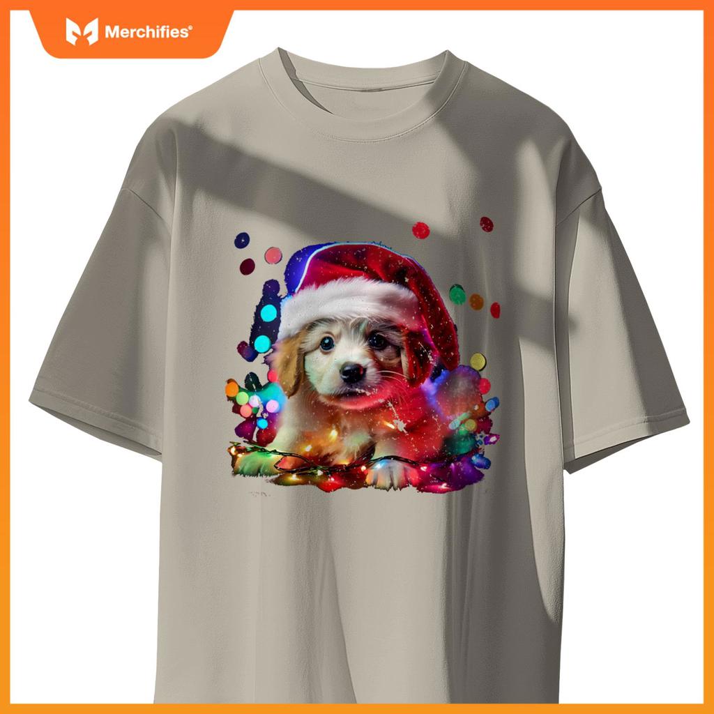 Cute Baby Puppy Animal Christmas Holiday Dog Graphic T-Shirt