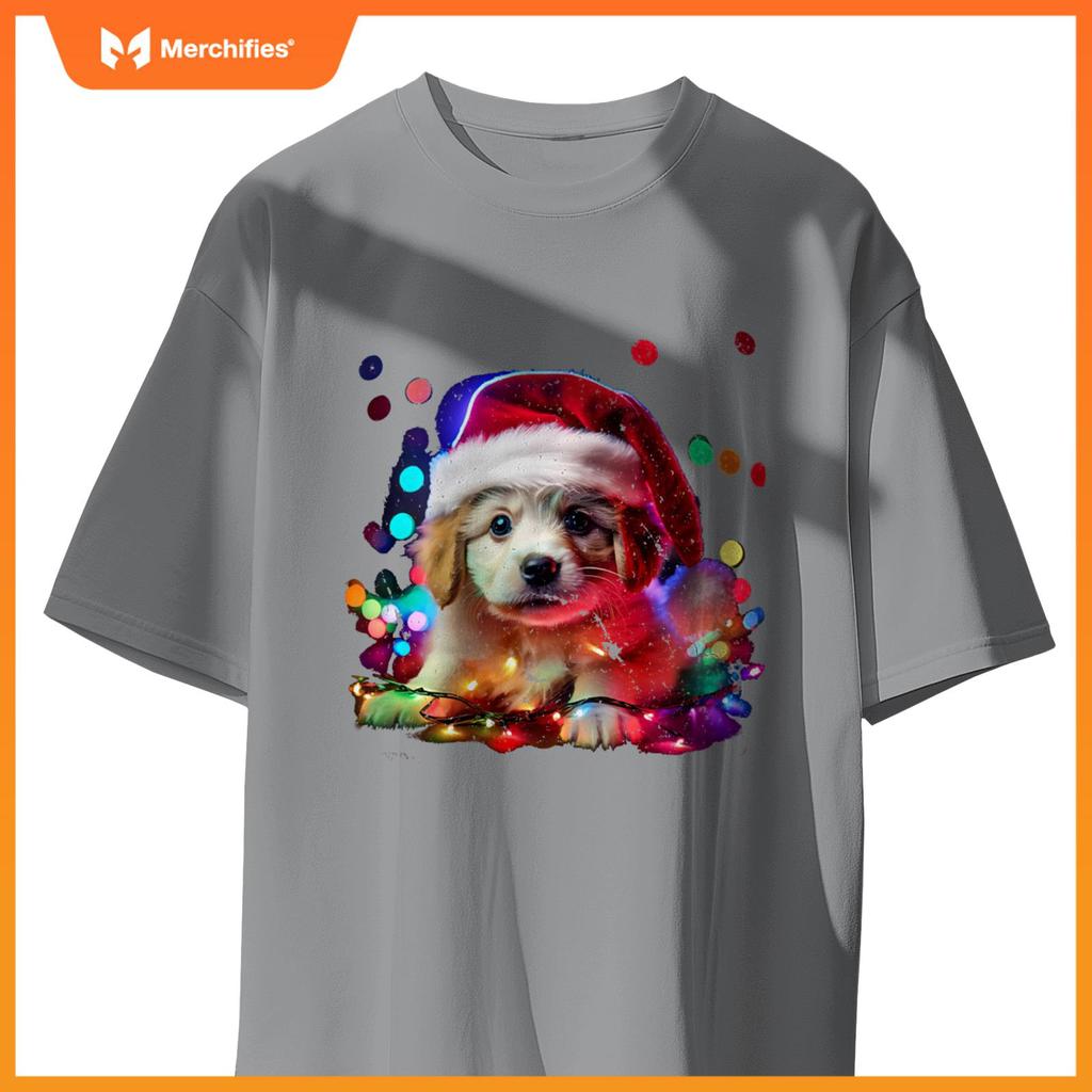 Cute Baby Puppy Animal Christmas Holiday Dog Graphic T-Shirt