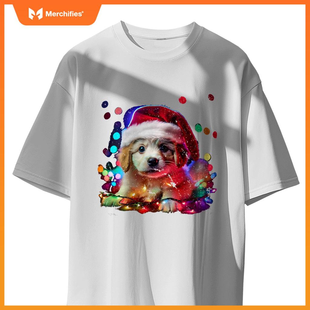 Cute Baby Puppy Animal Christmas Holiday Dog Graphic T-Shirt