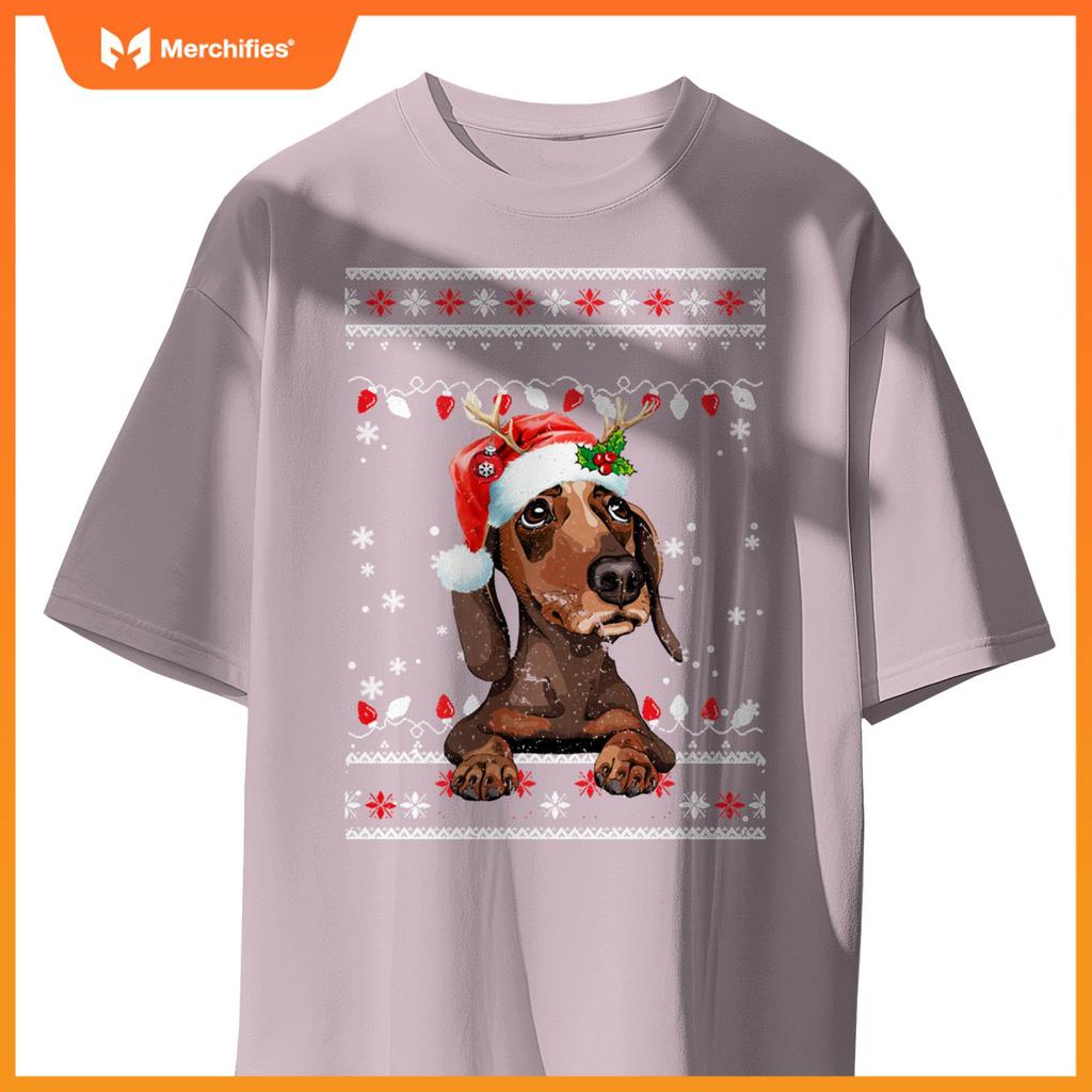 Cute Dachshund Christmas Sweater for Dogs Lover T-Shirt
