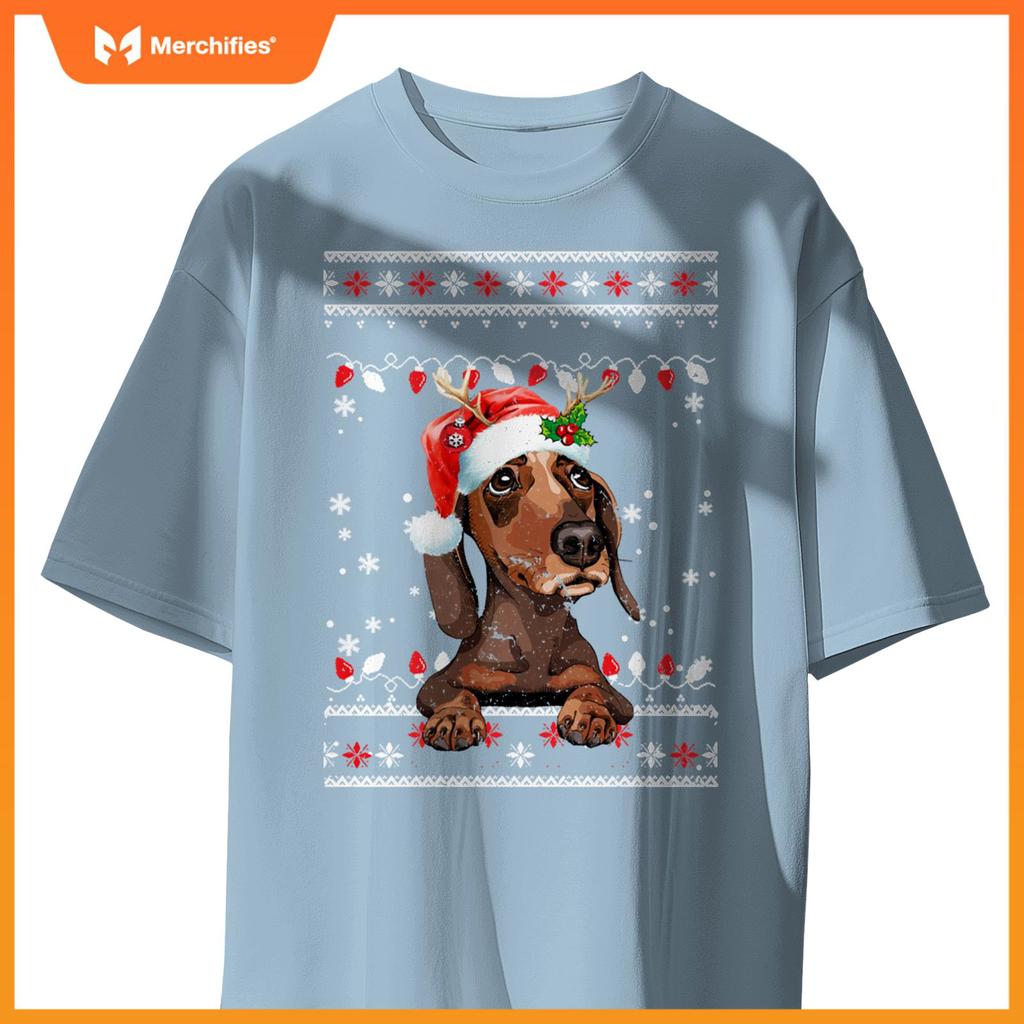 Cute Dachshund Christmas Sweater for Dogs Lover T-Shirt