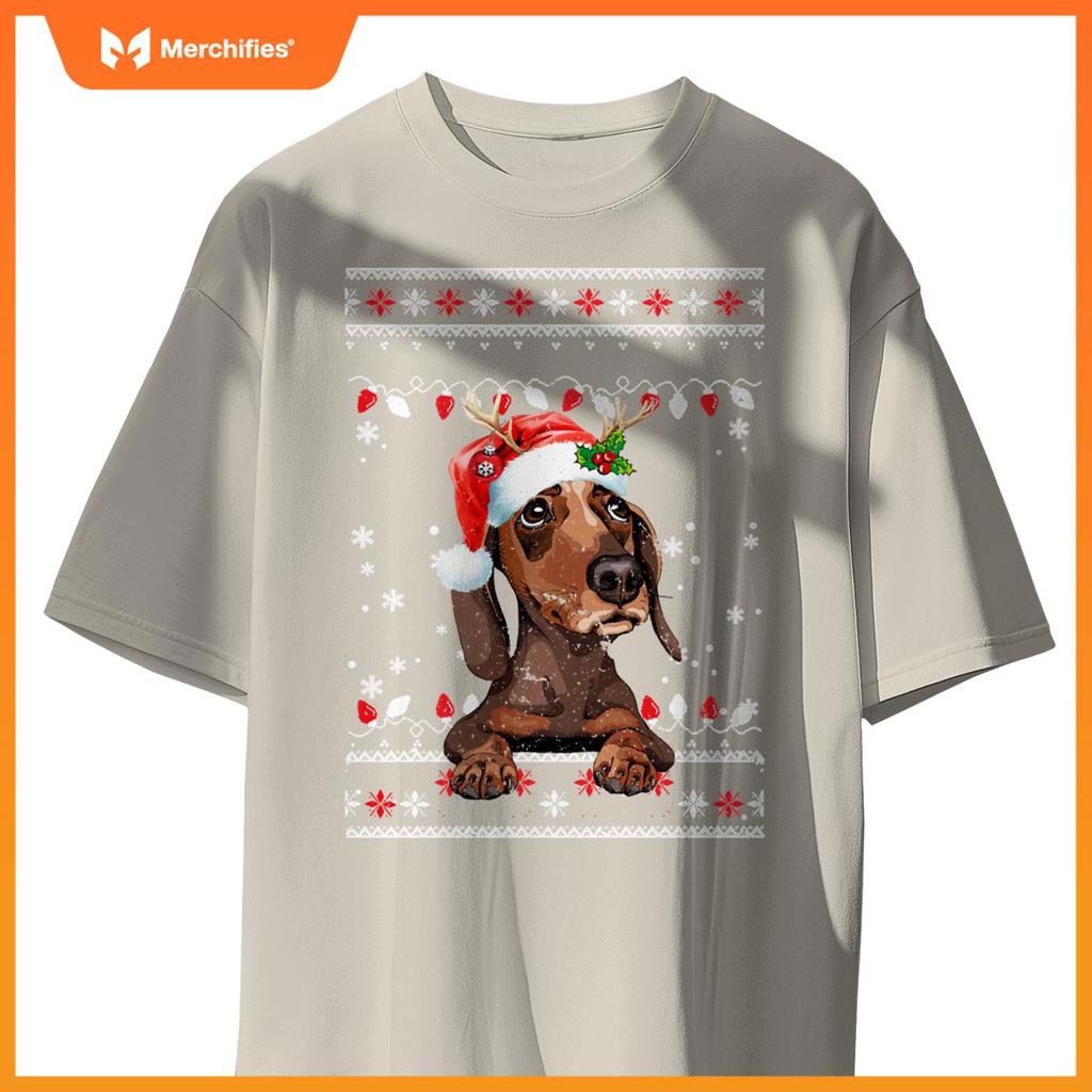 Cute Dachshund Christmas Sweater for Dogs Lover T-Shirt