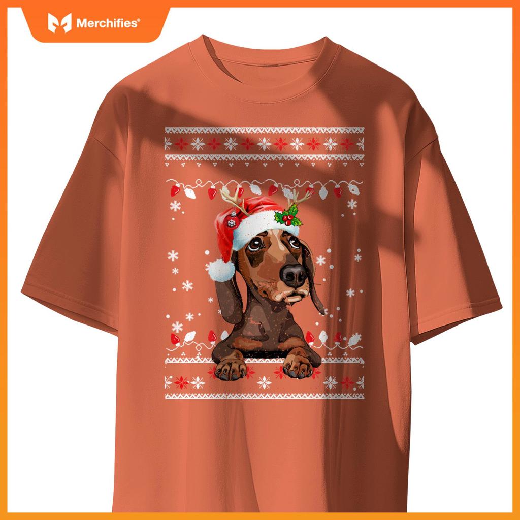 Cute Dachshund Christmas Sweater for Dogs Lover T-Shirt