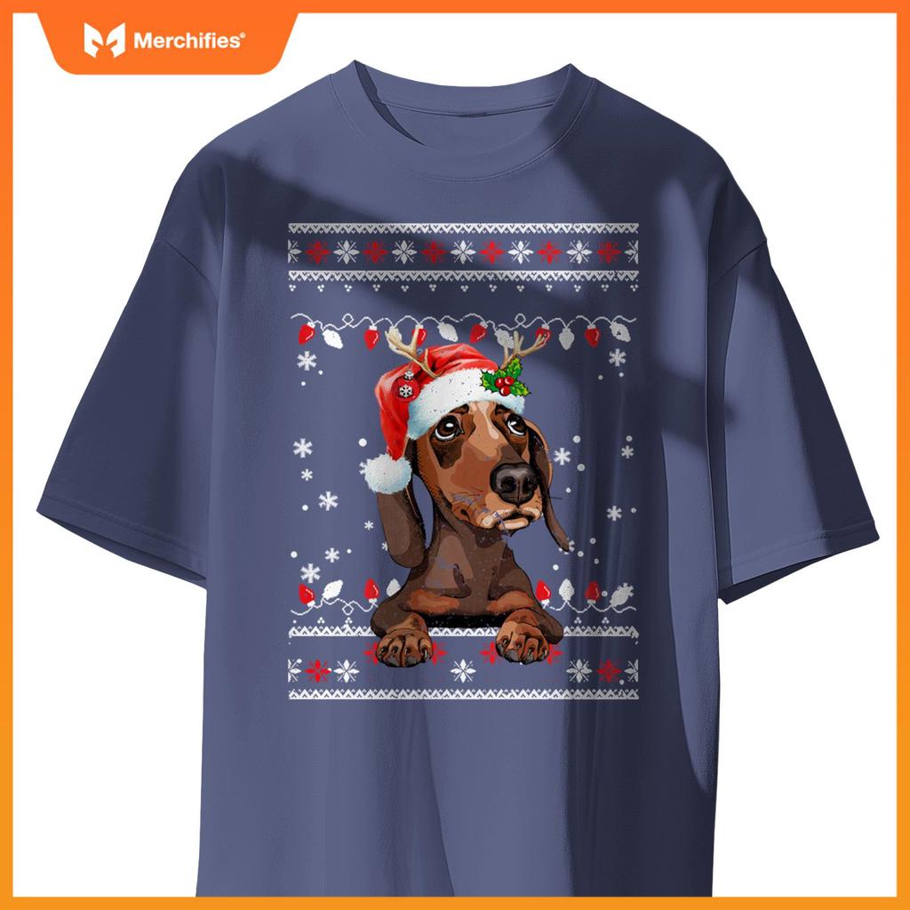 Cute Dachshund Christmas Sweater for Dogs Lover T-Shirt