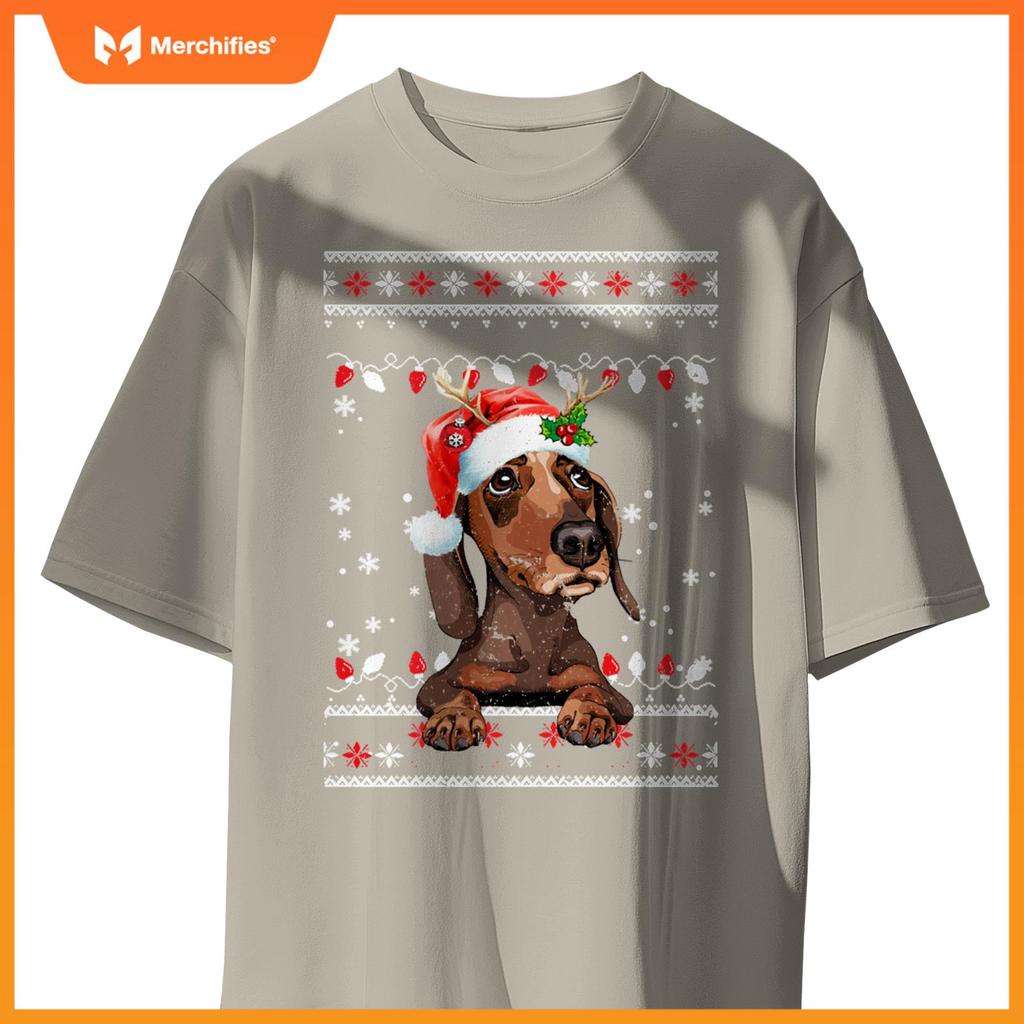 Cute Dachshund Christmas Sweater for Dogs Lover T-Shirt