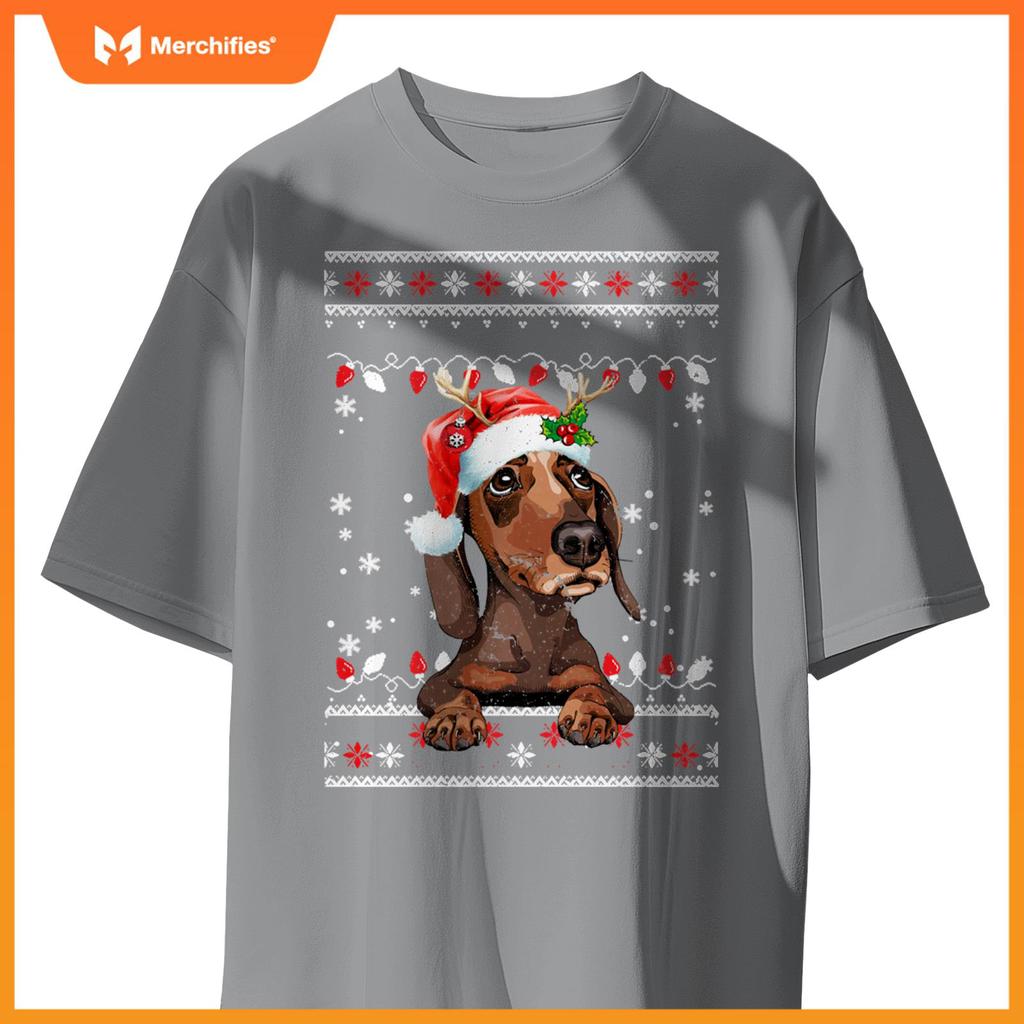 Cute Dachshund Christmas Sweater for Dogs Lover T-Shirt