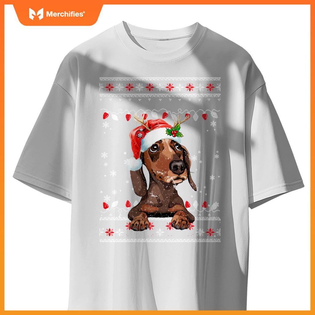 Cute Dachshund Christmas Sweater for Dogs Lover T-Shirt