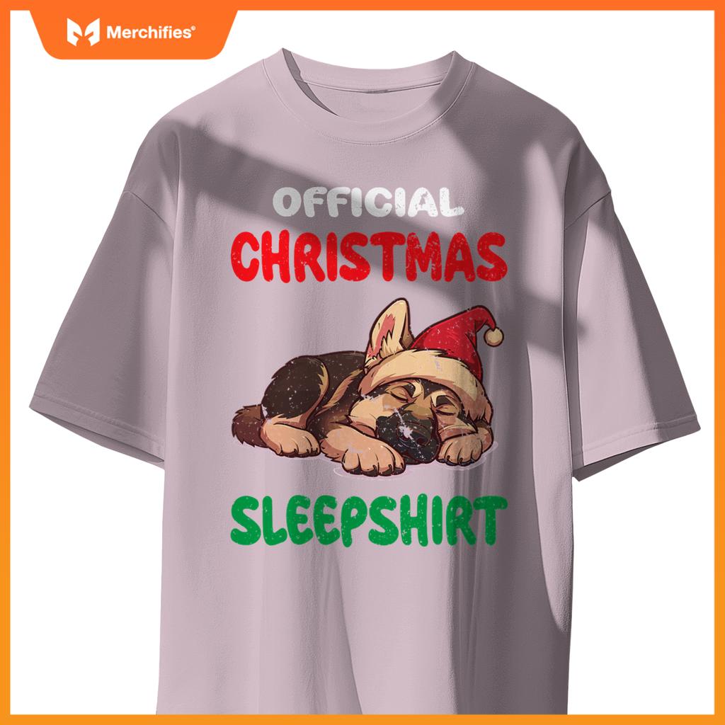 Cute German Shepherd Dog Official Christmas Sleepshirt T-Shirt