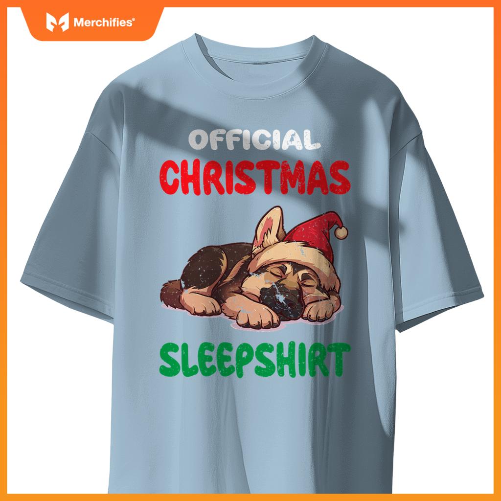 Cute German Shepherd Dog Official Christmas Sleepshirt T-Shirt