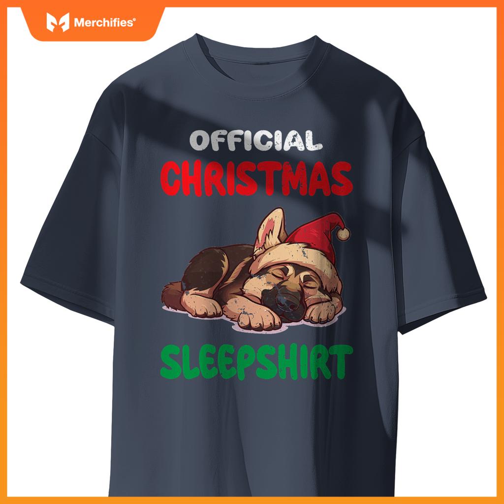 Cute German Shepherd Dog Official Christmas Sleepshirt T-Shirt