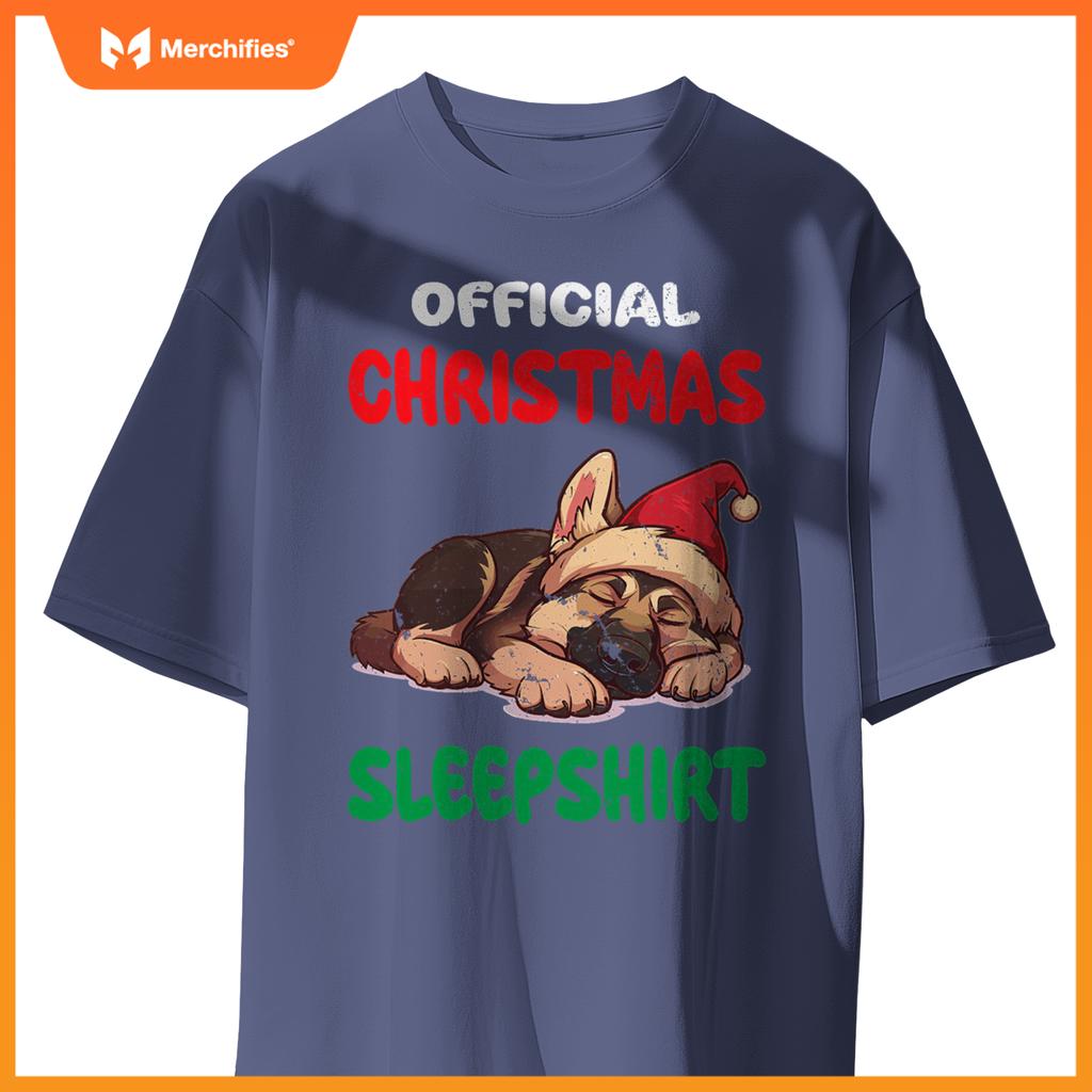 Cute German Shepherd Dog Official Christmas Sleepshirt T-Shirt