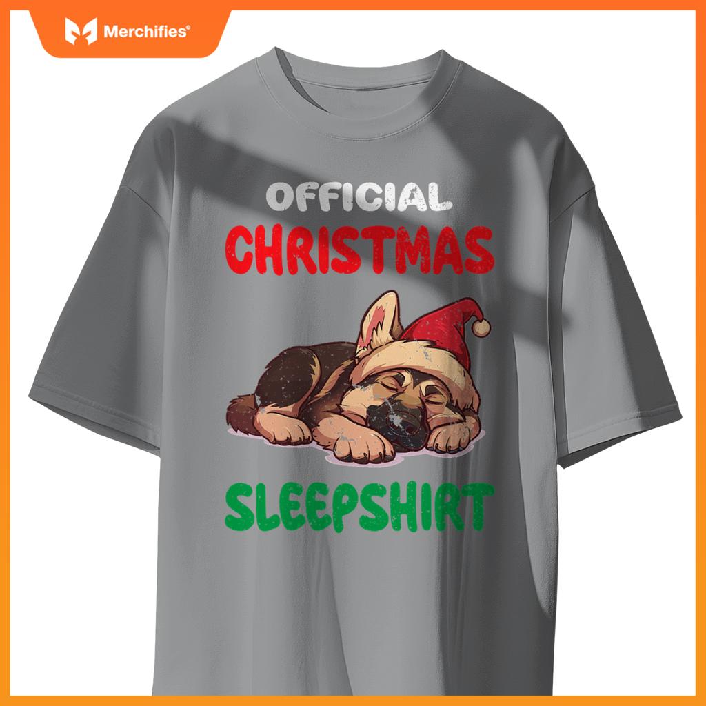 Cute German Shepherd Dog Official Christmas Sleepshirt T-Shirt