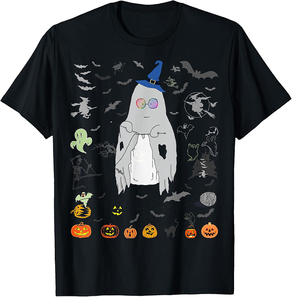 Cute Ghost Ugly Halloween Sweater Gift - Funny Halloween T-Shirt
