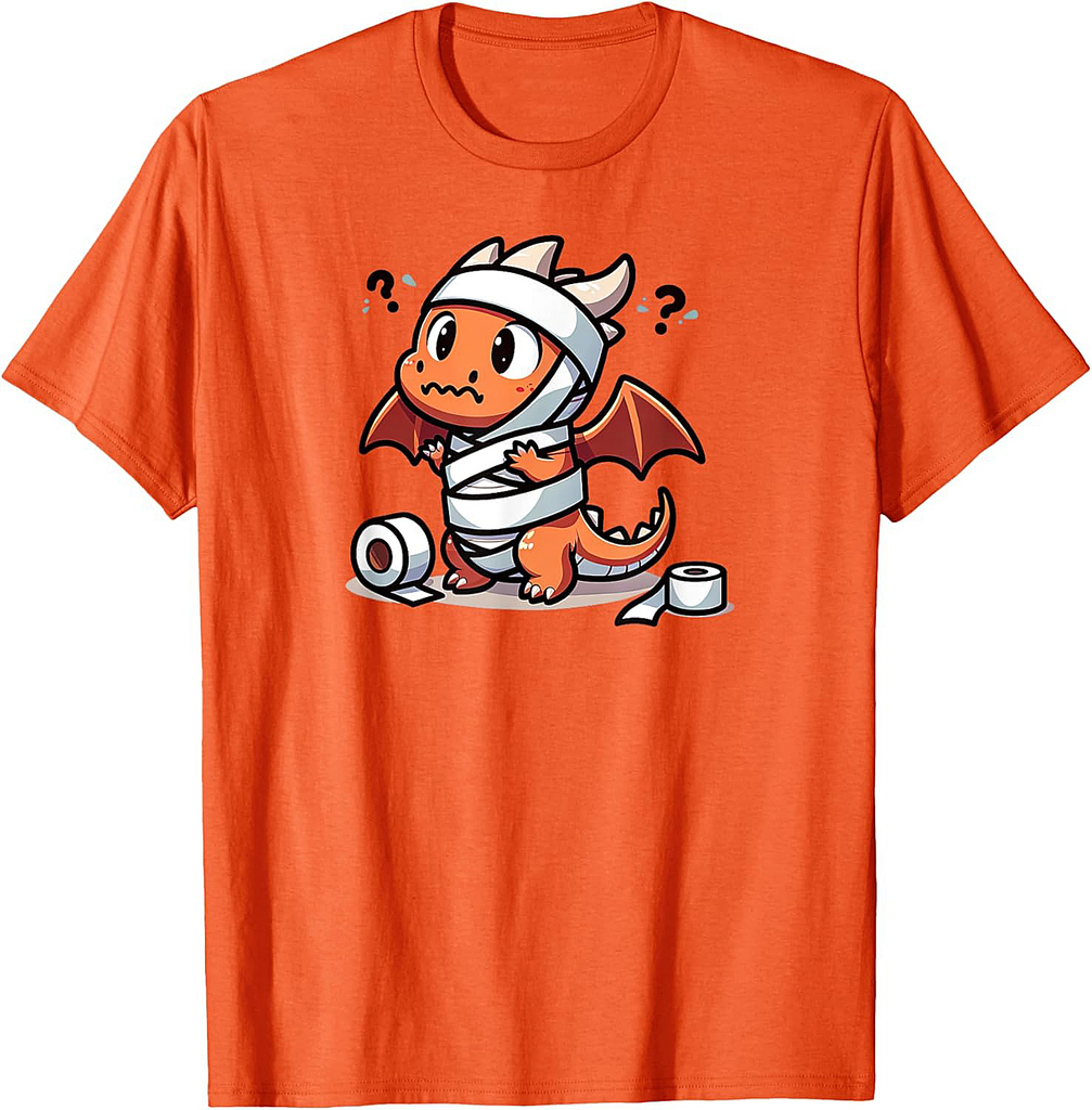 Cute Halloween Mummy Dragon For Kids and Halloween Lovers T-Shirt