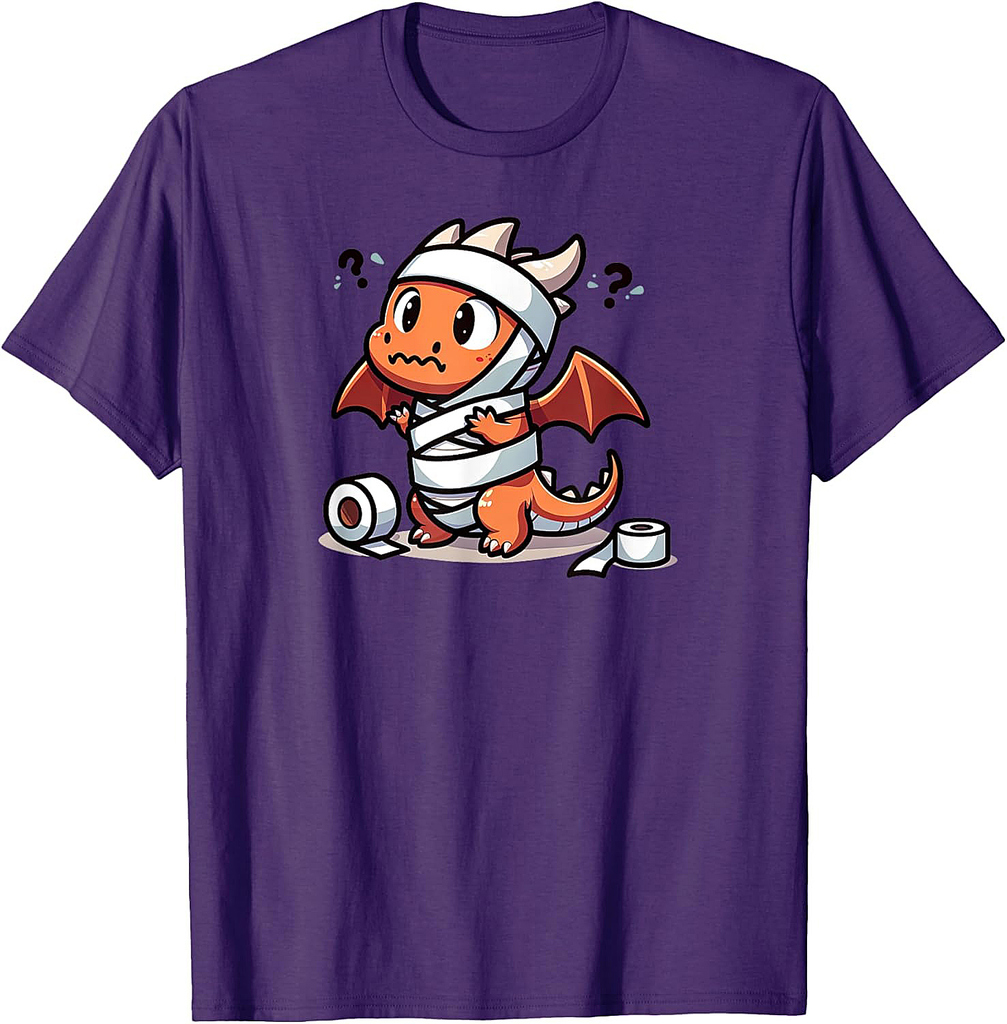 Cute Halloween Mummy Dragon For Kids and Halloween Lovers T-Shirt