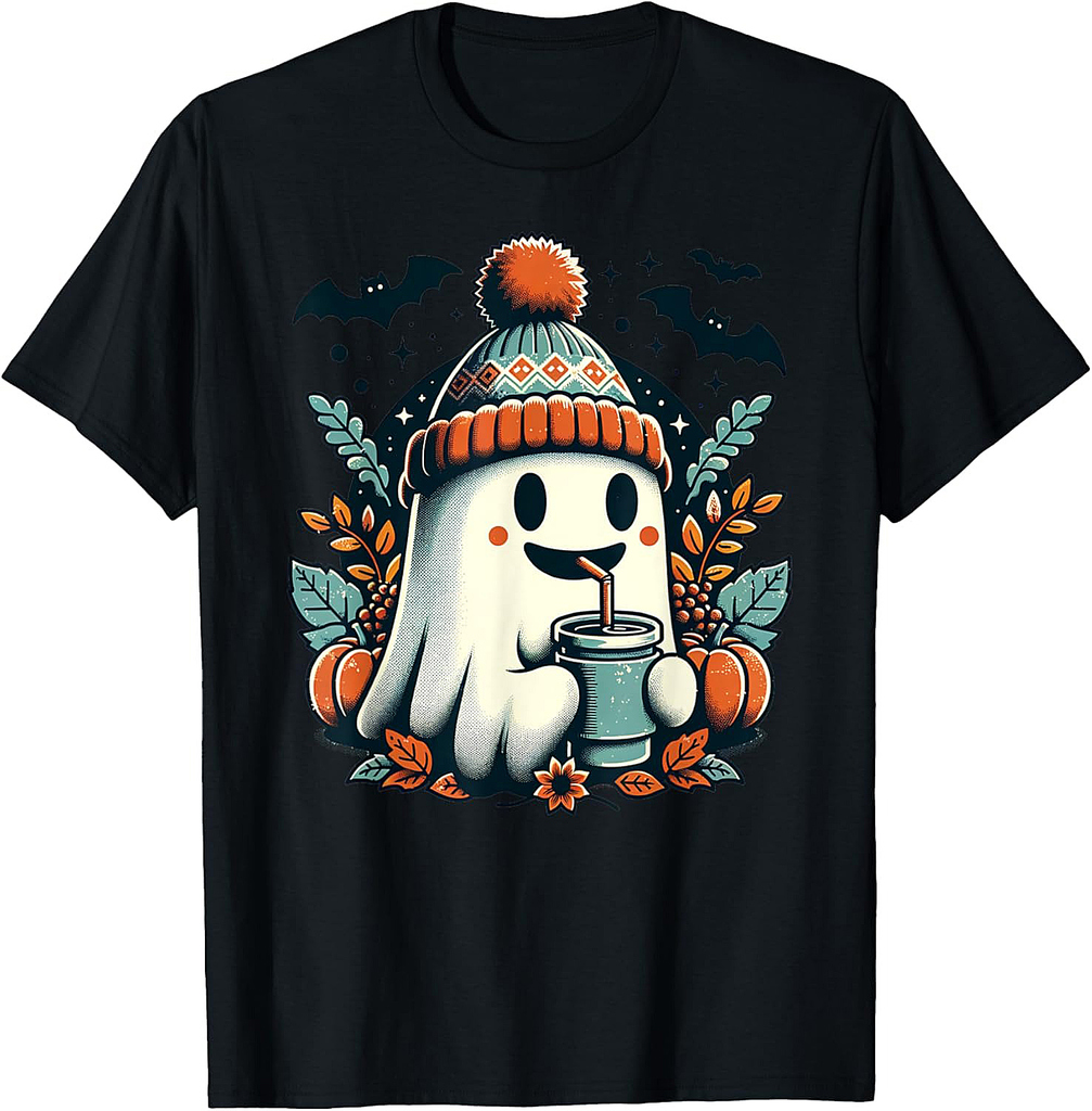 Cute Halloween Spooky Ghost for Funny Halloween Party T-Shirt
