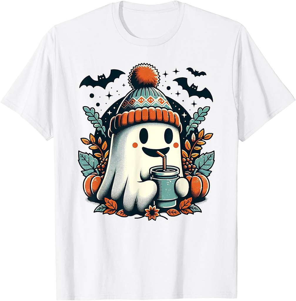 Cute Halloween Spooky Ghost for Funny Halloween Party T-Shirt
