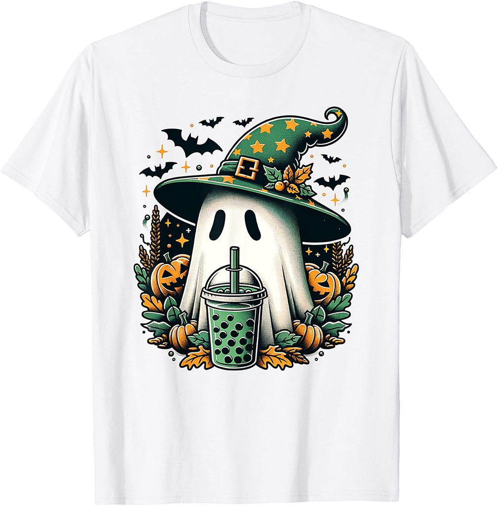 Cute Halloween Spooky Ghost for Halloween Party Kids Mom Dad T-Shirt