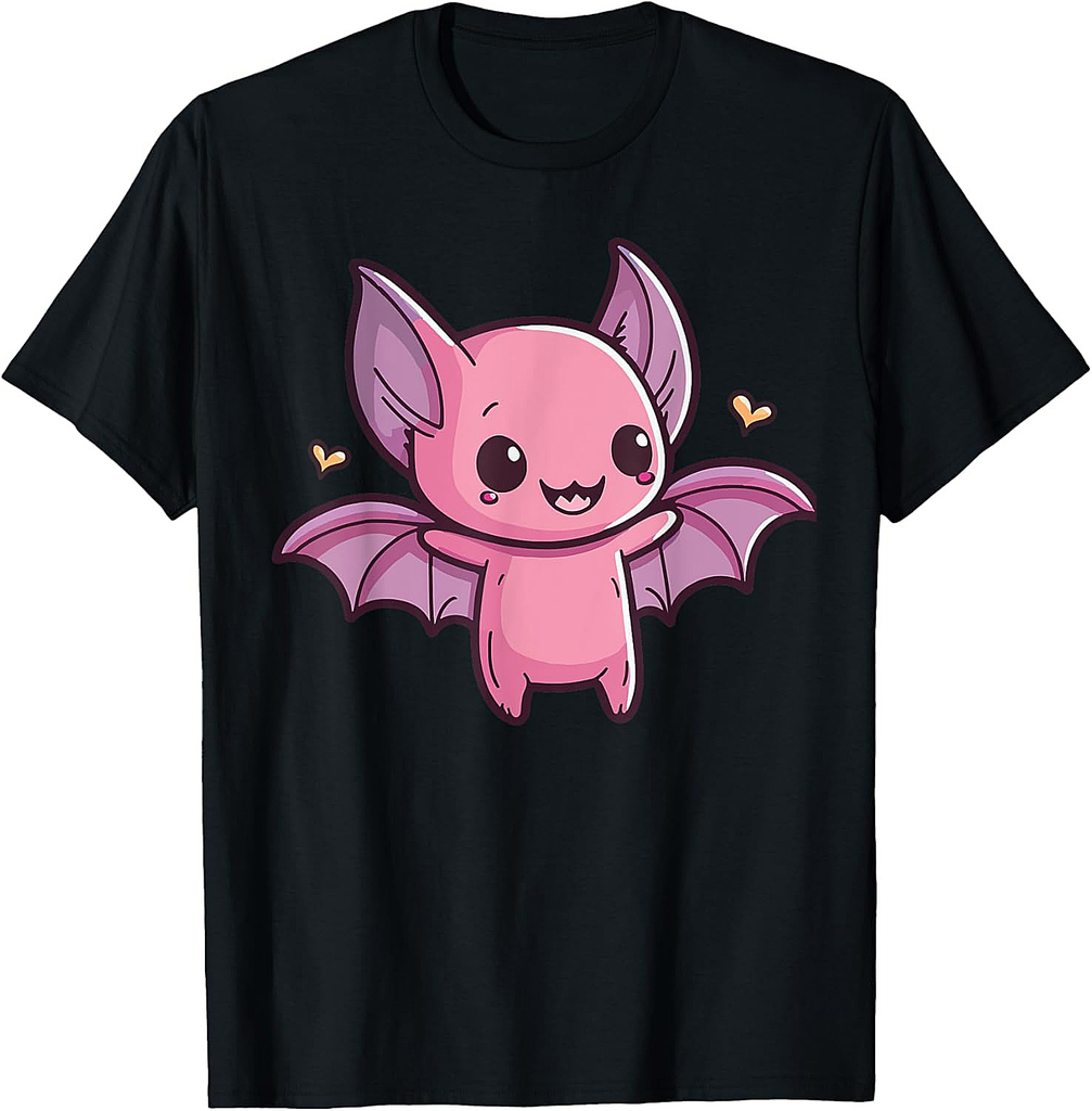 Cute Halloween Vampire Bat Pink Bat Lover Bat Mama Girls Bat T-Shirt