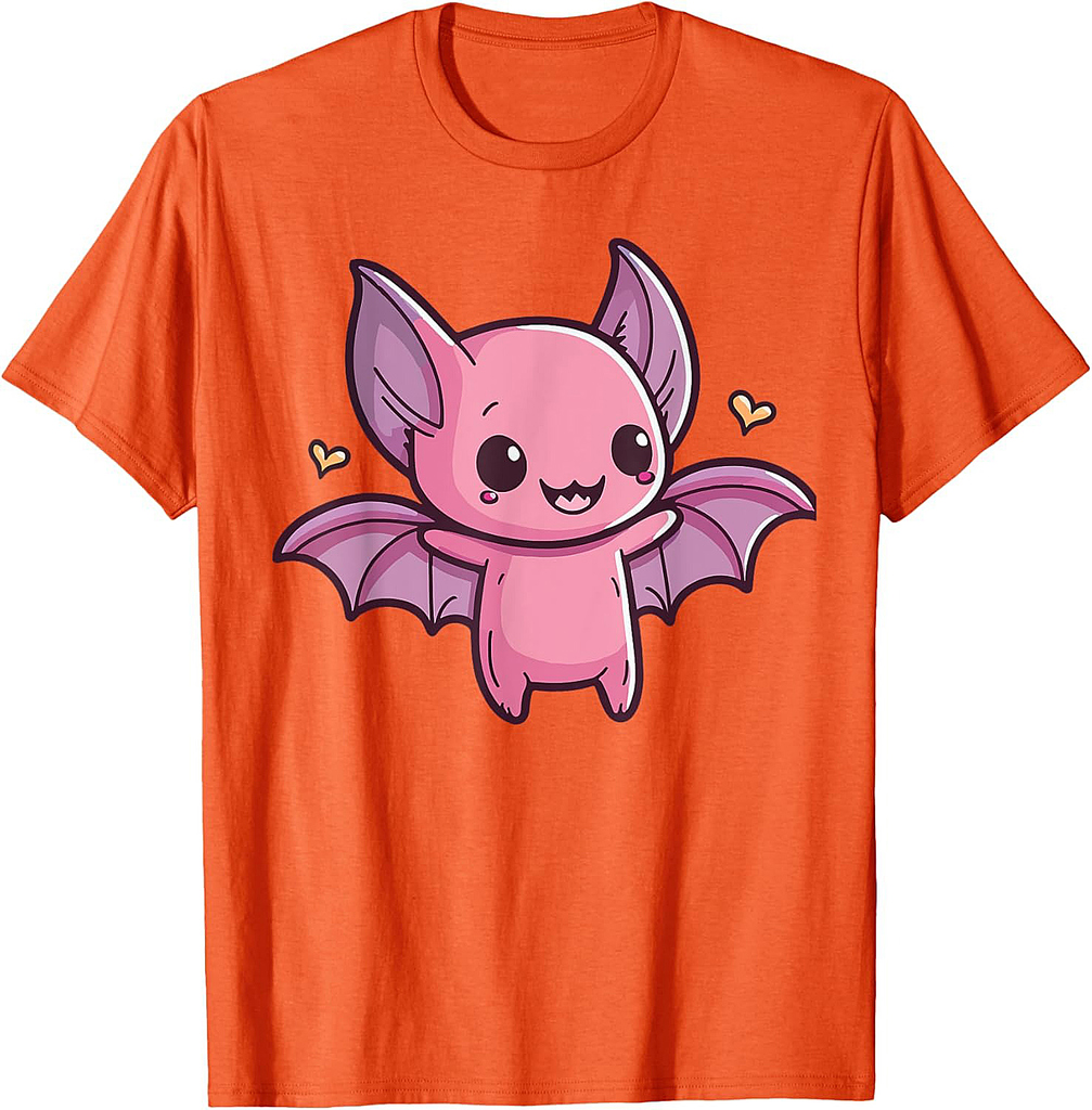 Cute Halloween Vampire Bat Pink Bat Lover Bat Mama Girls Bat T-Shirt