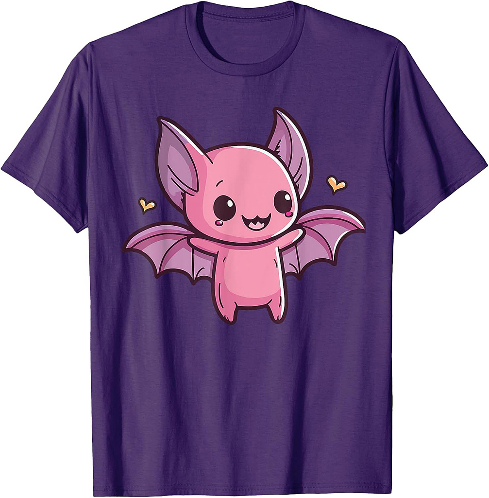 Cute Halloween Vampire Bat Pink Bat Lover Bat Mama Girls Bat T-Shirt