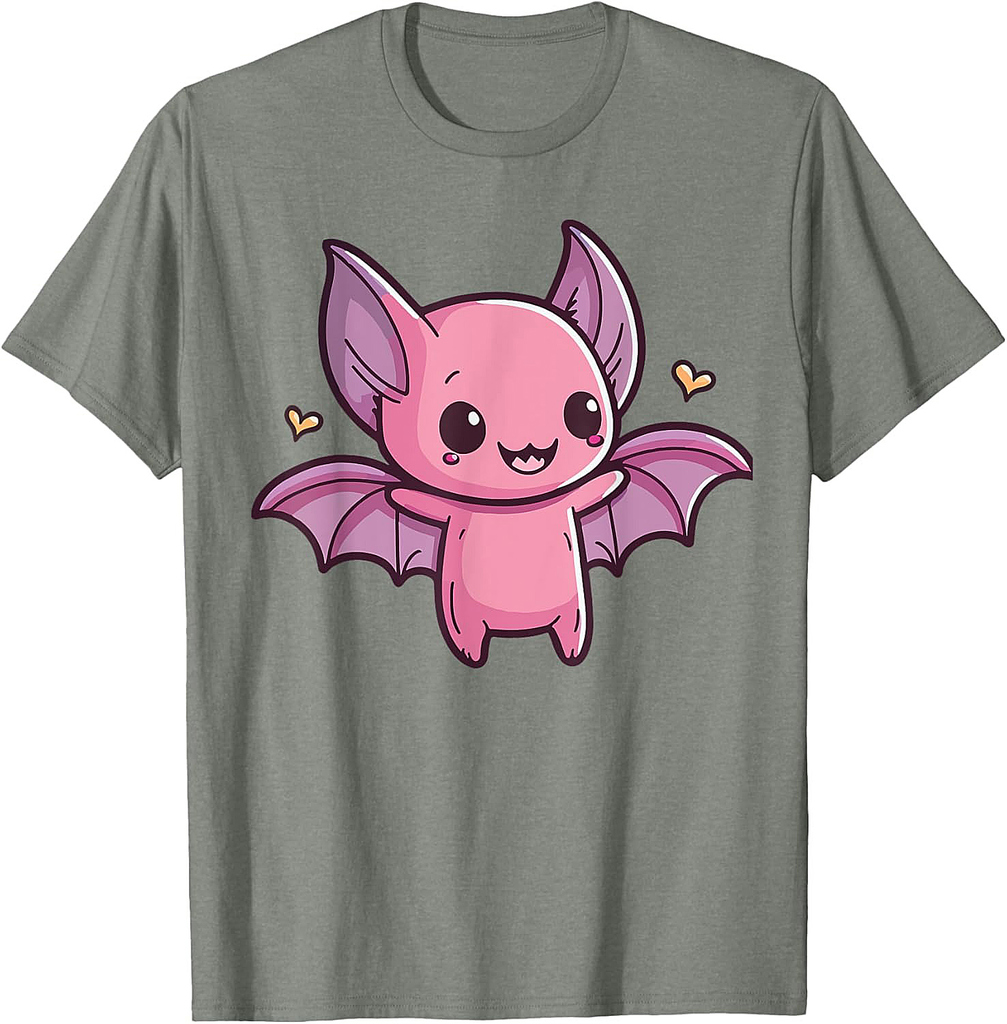 Cute Halloween Vampire Bat Pink Bat Lover Bat Mama Girls Bat T-Shirt